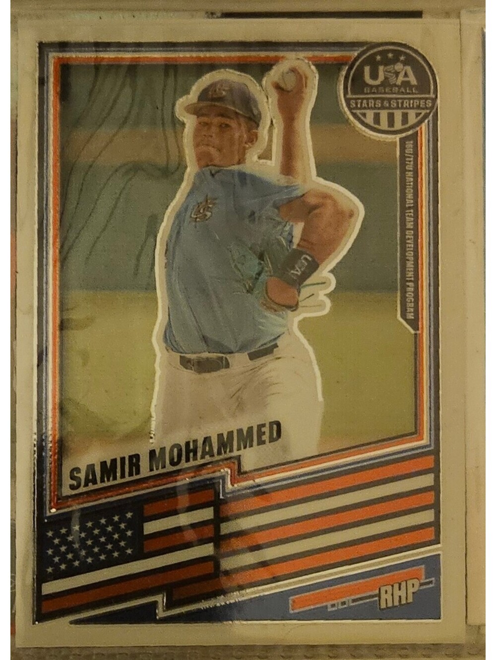 2026 Panini Stars & Stripes Prizm USA Baseball #130 Samir Mohammed